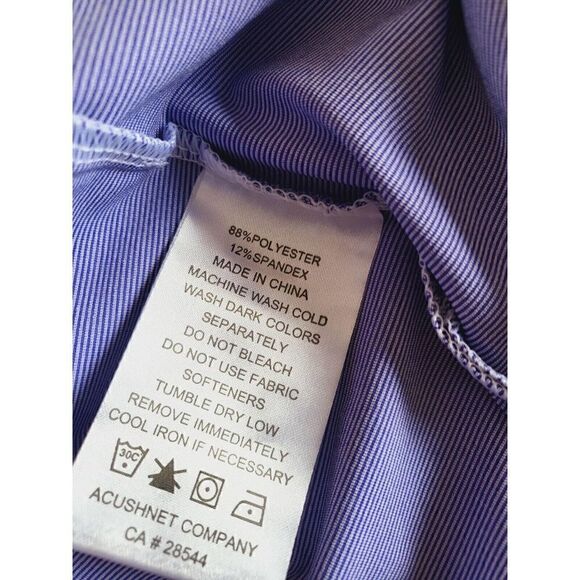 FootJoy FJ Performance Stretch Golf Polo Shirt Size Large Purple Solid Men's - Picture 2 of 8